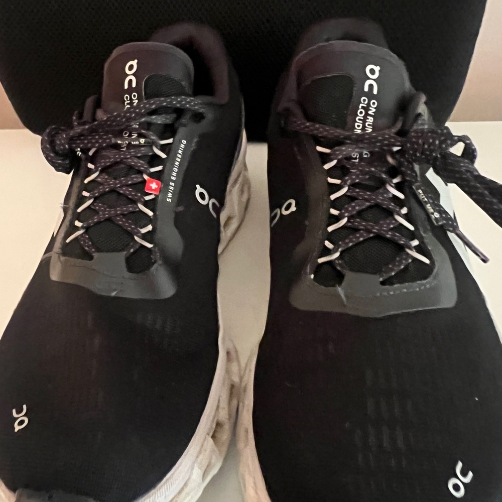 On Running Black and White Athletic Shoes
